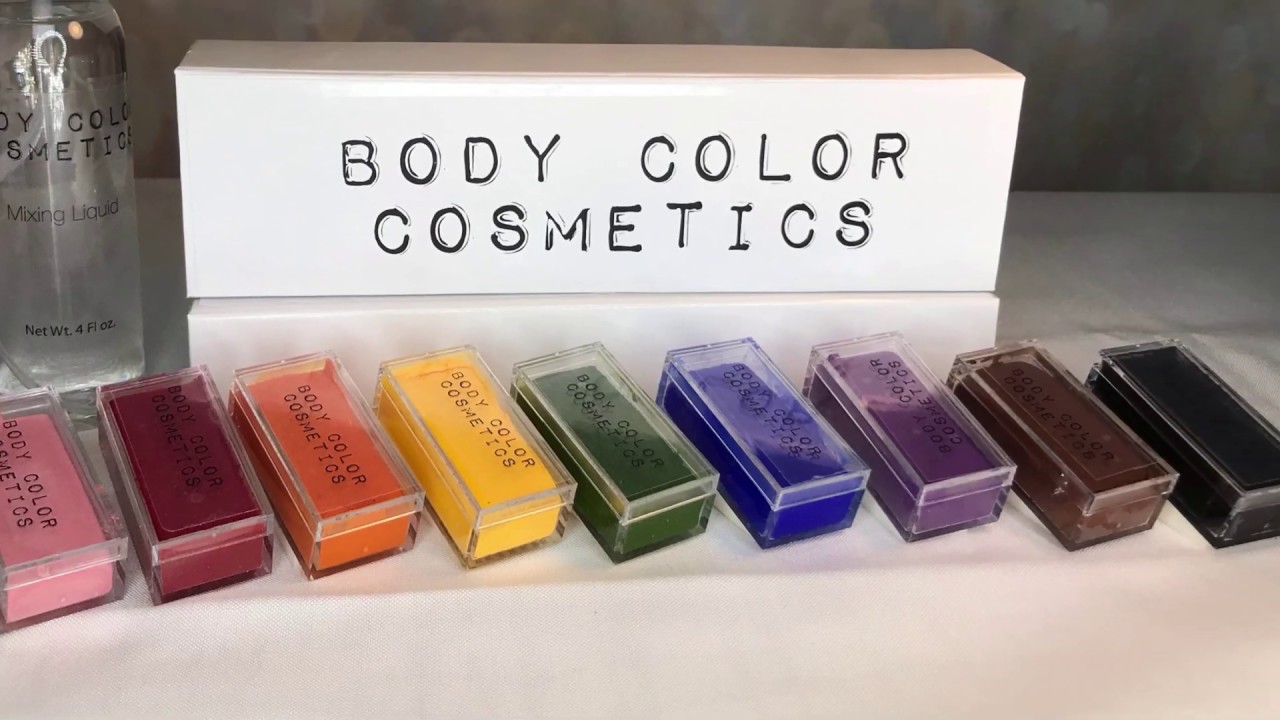 Body Color Cosmetics water resistant paint demonstration how to video
