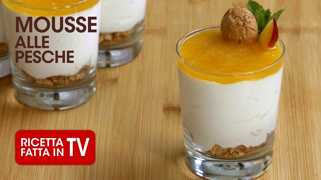 Ricetta facile per fare la MOUSSE ALLE PESCHE di Benedetta Rossi - Ricetta TV Fatto in Casa per Voi