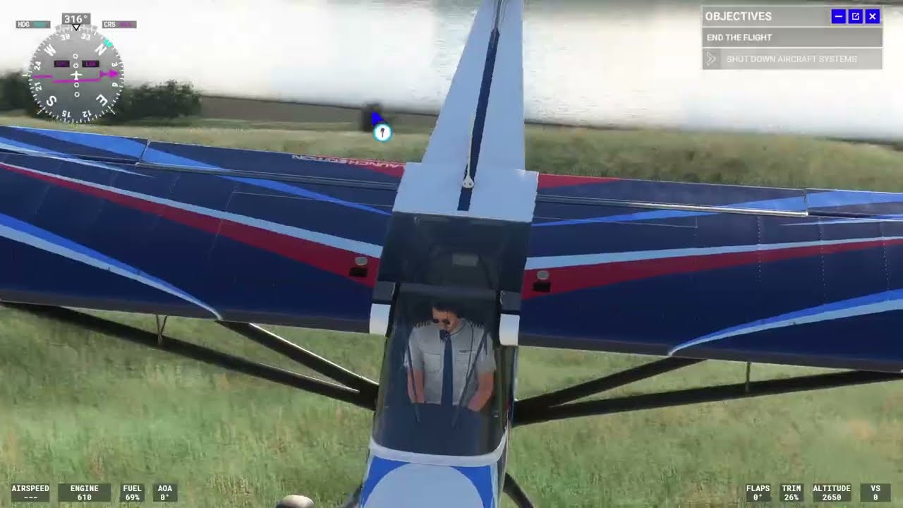 @blancolirio N126C Cub Emmett Wire Strike Flight Simulation @74gear @ProbableCause-DanGryder