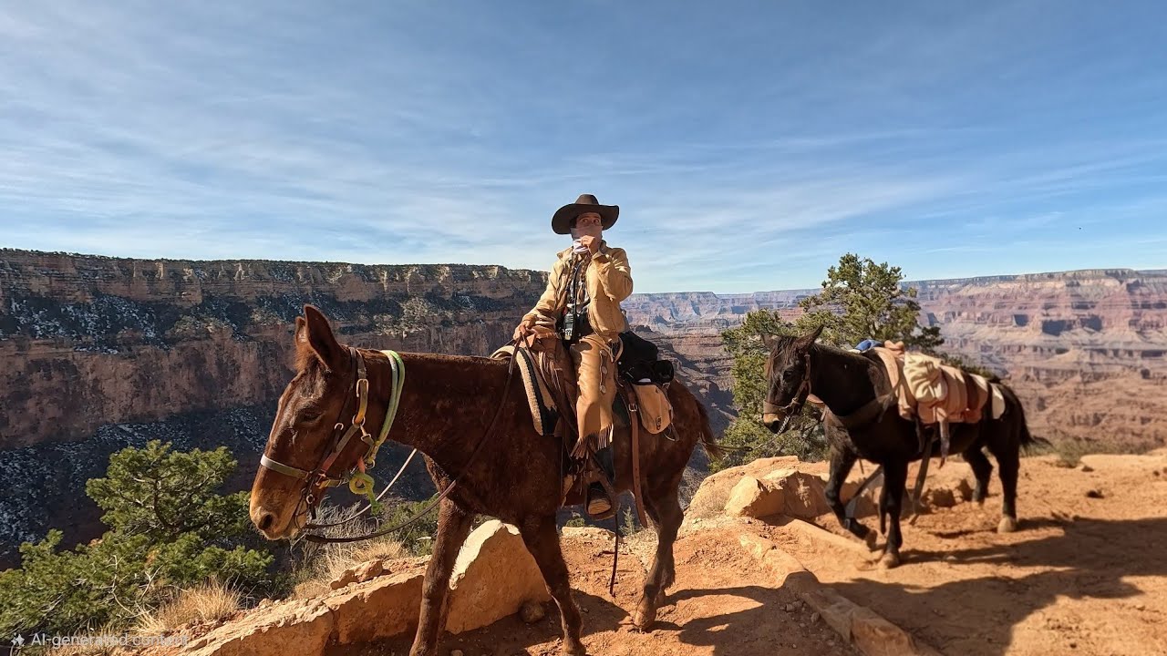 POV - South Kaibab Trail to Cedar Ridge, South Rim Grand Canyon, Arizona