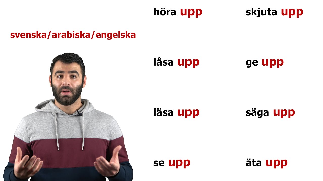 #1 PRATA BÄTTRE SVENSKA! (partikelverb med adverbet UPP)  الأفعال المُرَكَبَة phrasal verbs