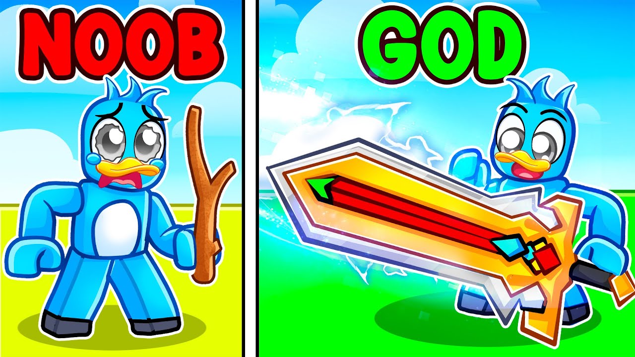 Улучшение меча от NOOB до GOD в Roblox!