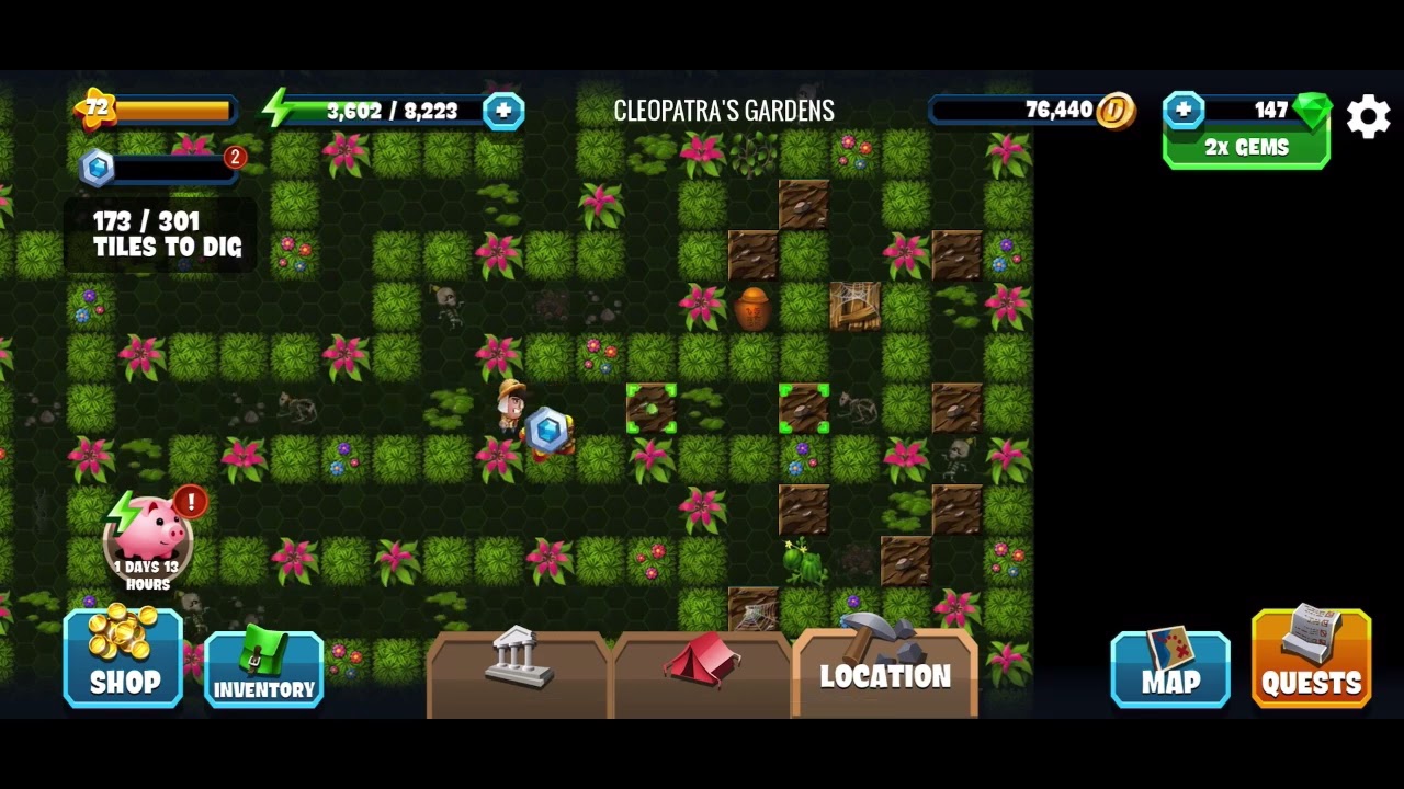 Diggy’s Adventure - Cleopatra’s Gardens