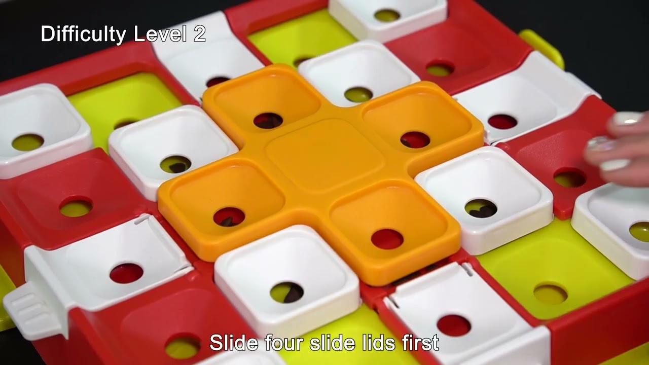KADTC Rubik's Cube Dog Puzzle Toy Level 3 in 1 Dogs Brain Stimulating Toys Food Feeder Dispenser