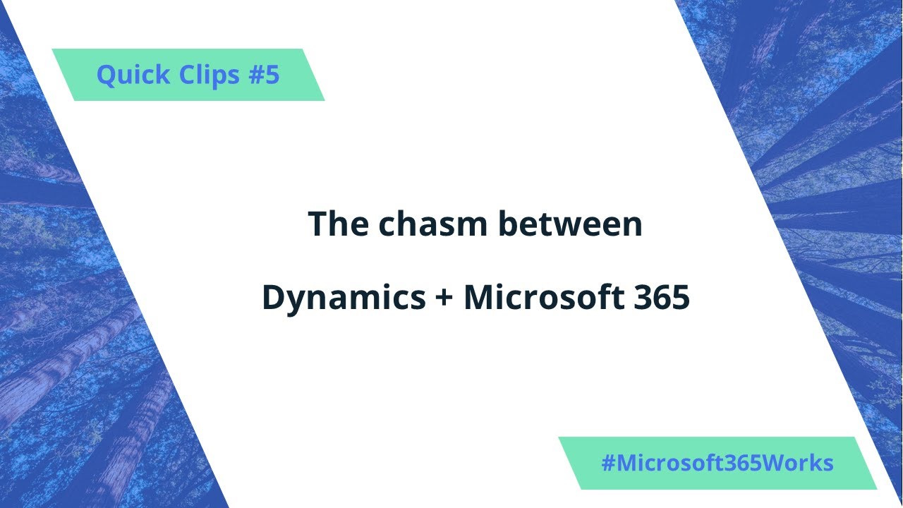 #5 The chasm between Dynamics + Microsoft 365