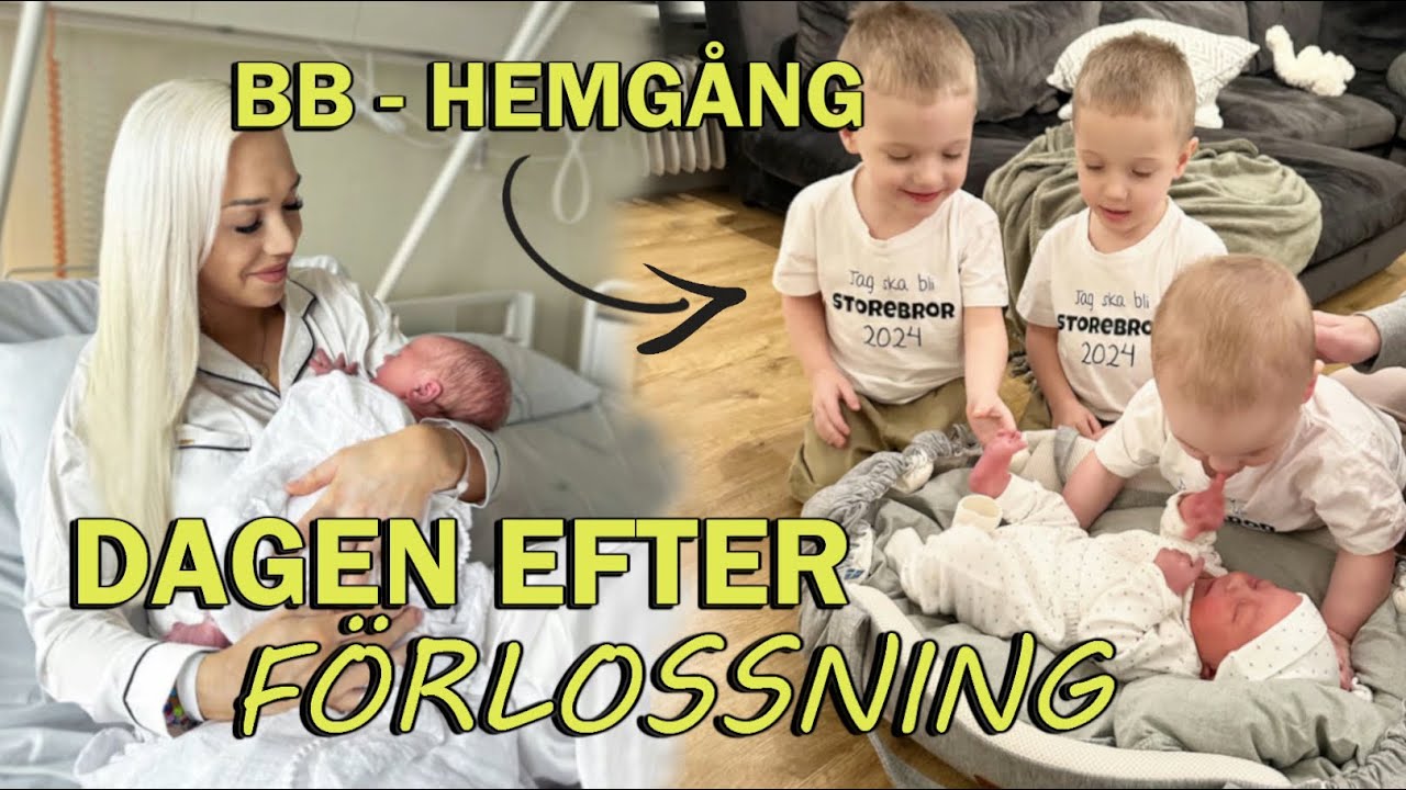 NYFÖDD BEBIS FÖRSTA MÖTE - TRÄFFAR SINA TRE STOREBRÖDER |vlogg