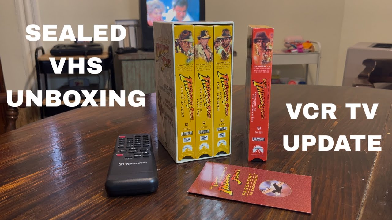 VCR TV Update and Unboxing Sealed Complete Adventures of Indiana Jones VHS