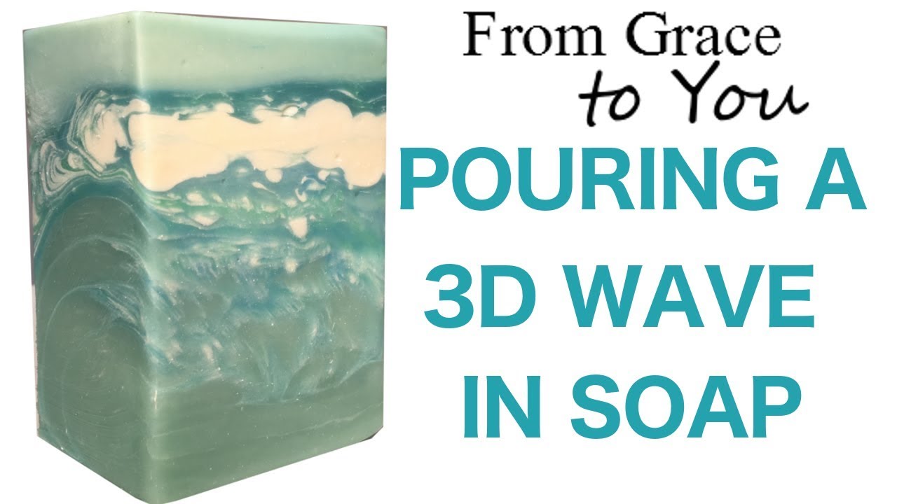 NEW and EASY! Pouring a 3D Ocean Wave in Cold Process Soap-Chap.17 Creating Soap Art