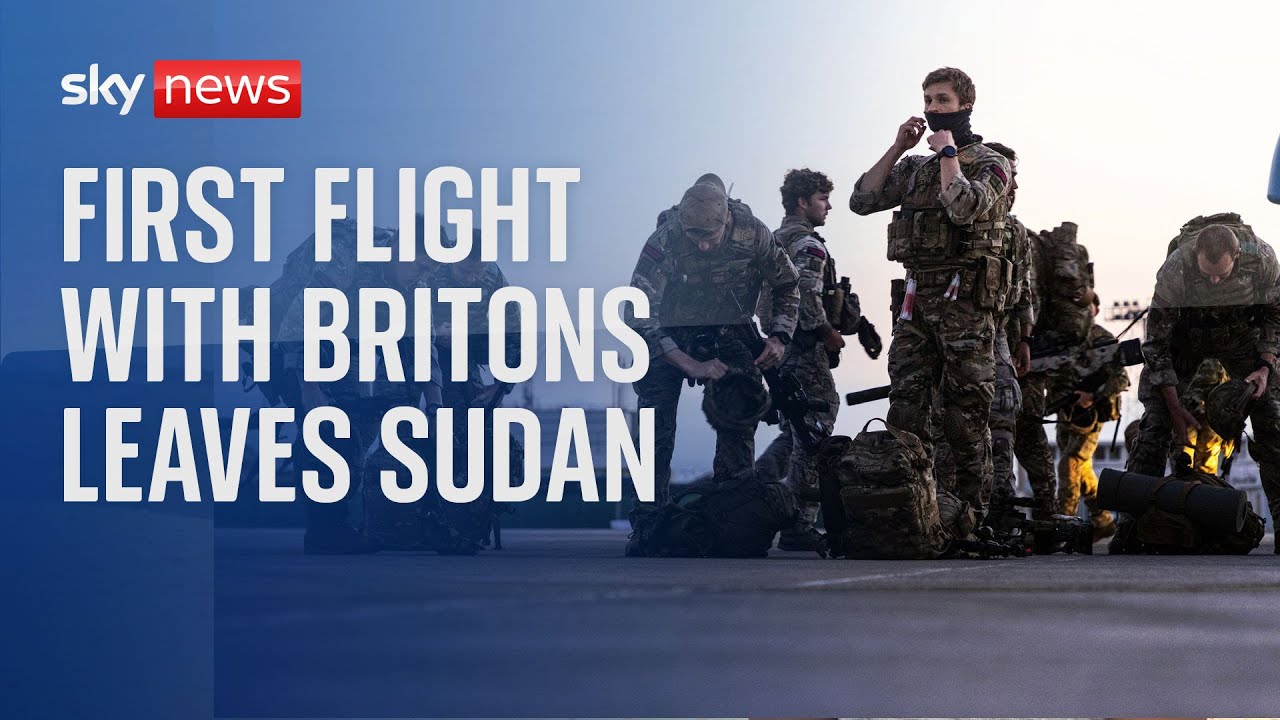 Sudan: First flight evacuating British nationals leaves the country in route to Cyprus