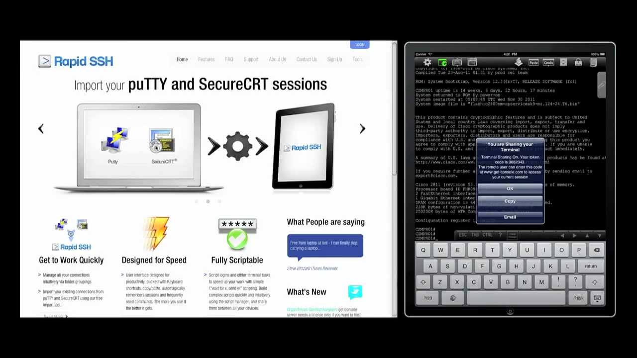 Rapid SSH ios SSH client for iPad and iPhone