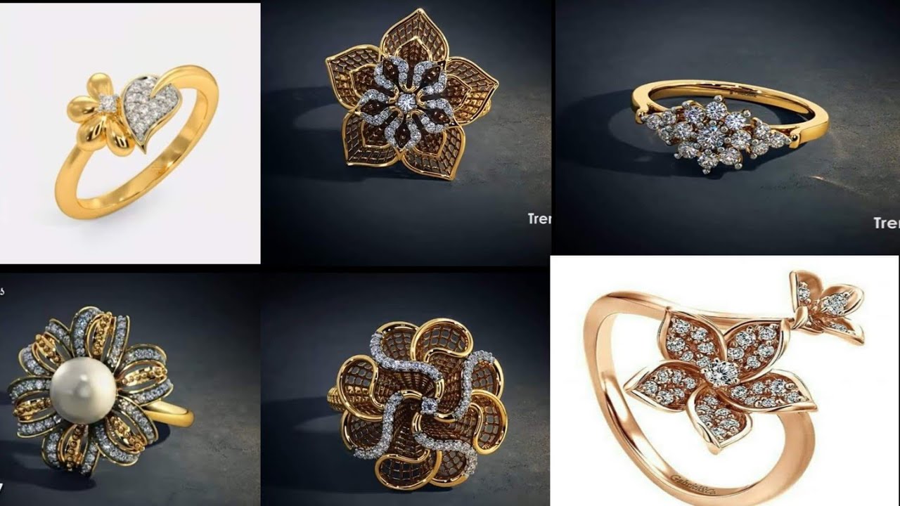 Exclusive gold & diamond ring collection😍 latest fashionable diamond ring design😍 