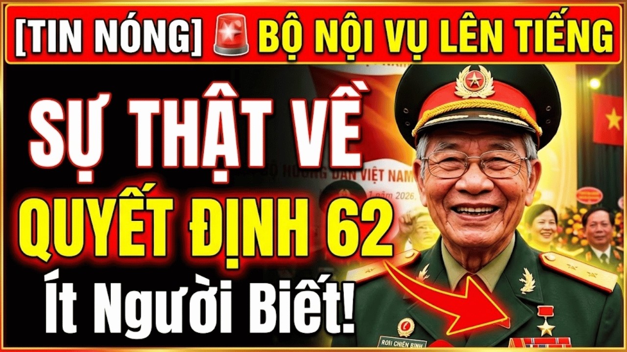 🔴[TIN NÓNG] Bộ Nội Vụ Lên Tiếng 🚨 Sự Thật Về Quyết Định 62 Ít Người Biết
