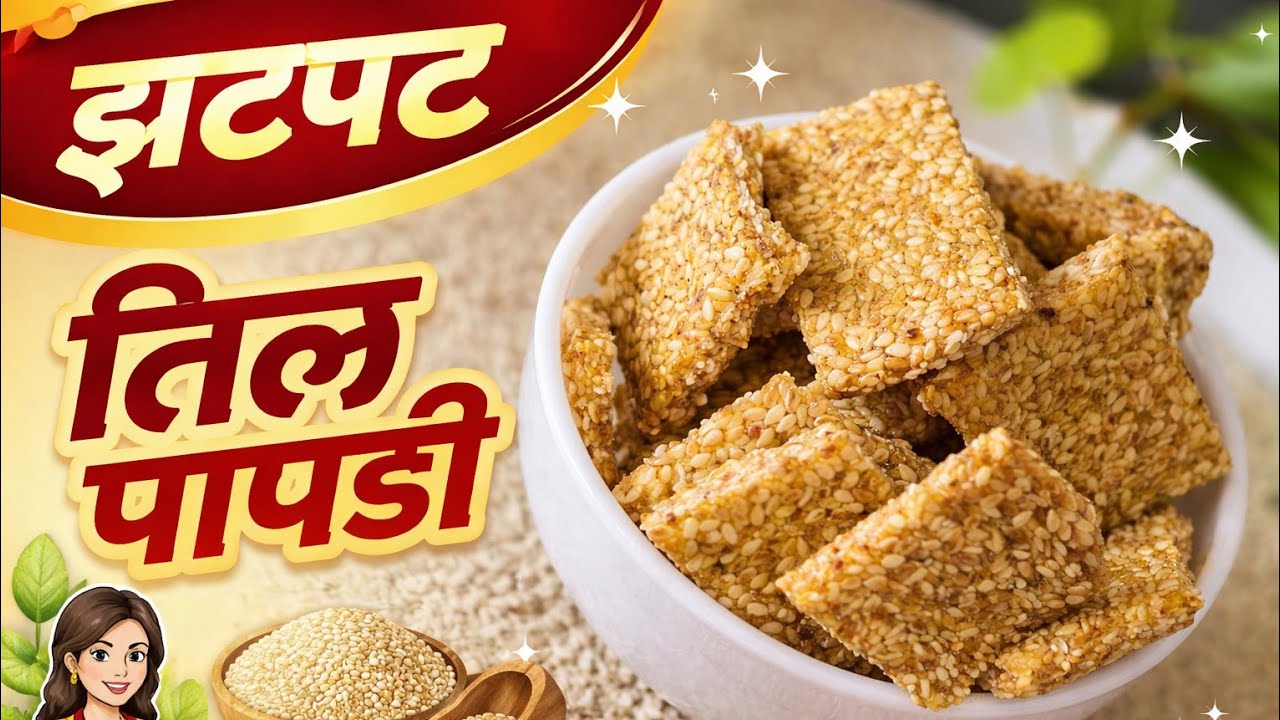 झटपट तिळ पापडी,Til papdi