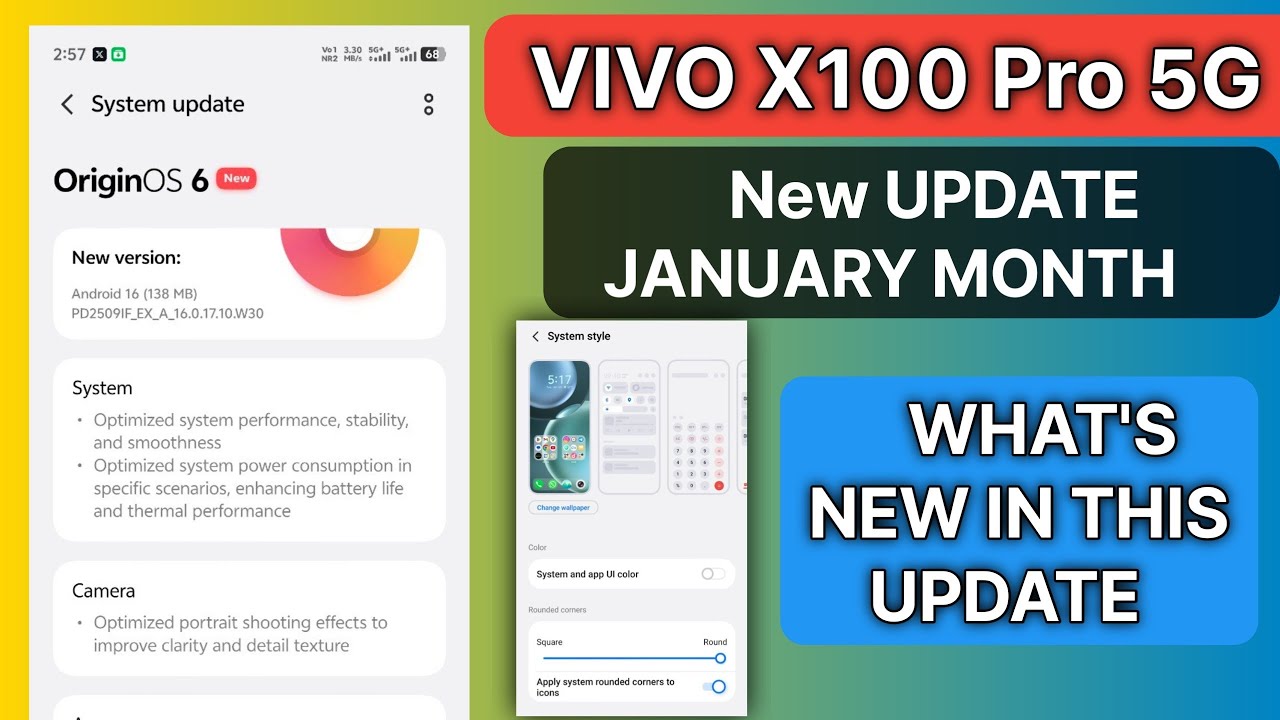 VIVO X100 PRO ORIGIN OS 6 NEW JANUARY MONTH UPDATE WITH NEW CHANGES 