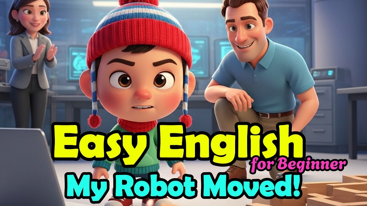First Day at Robot Camp - Easy English Story for Kids | #easyenglish