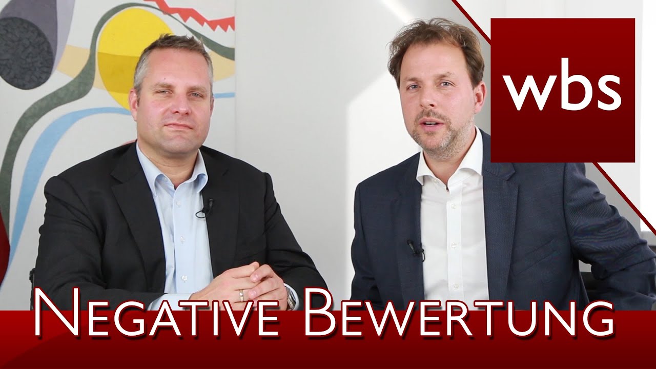 Im Interview: Dr. Carsten Föhlisch über negative Bewertungen | Kanzlei WBS