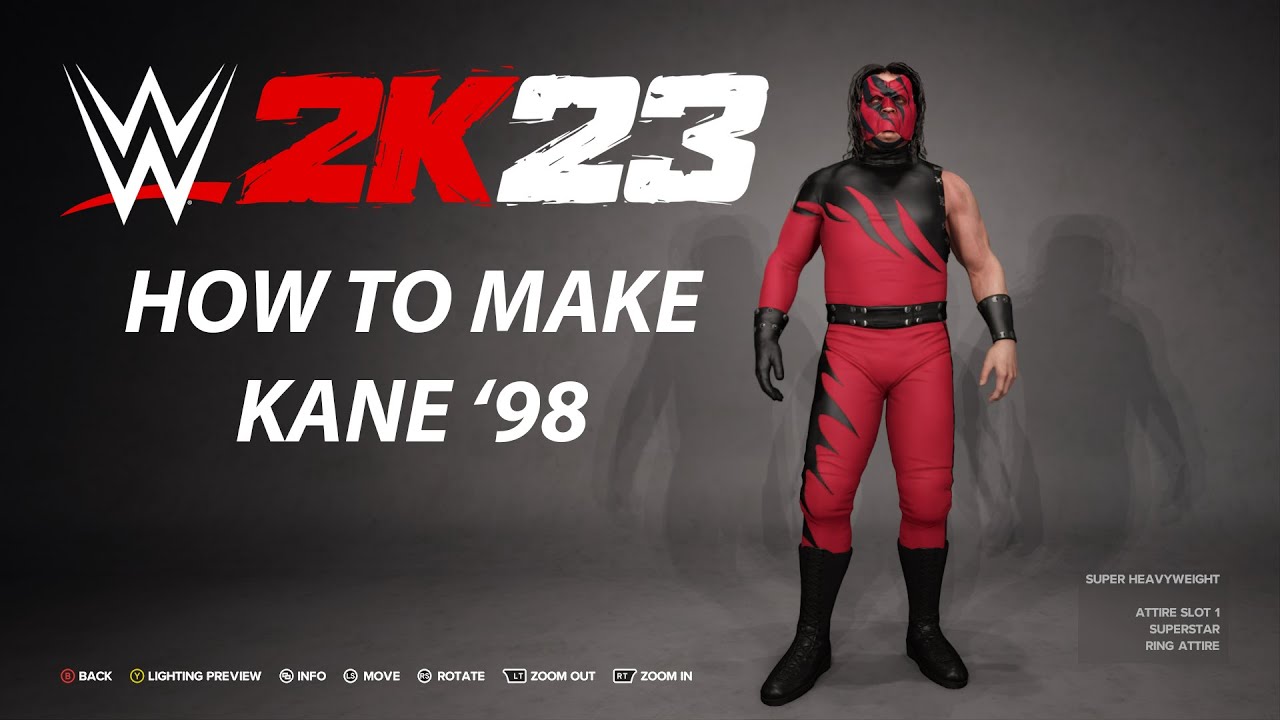 WWE 2K23 How To Make Kane '98 (Retro)