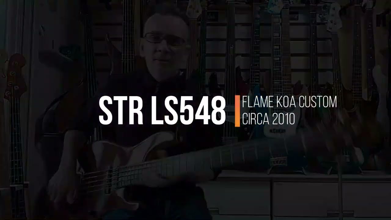 HIGH END BASS GUITAR: STR LS548 Flame Koa: #soundcheck #bass #bassguitar #jazzbass #electricbass
