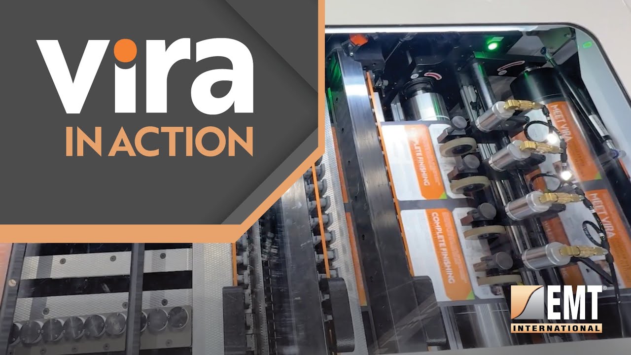 See EMT’s Vira Platform Run Live at PRINTING United | Digital Print Finishing Innovation