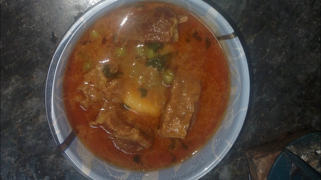 Aloo mattar gosht recipe 