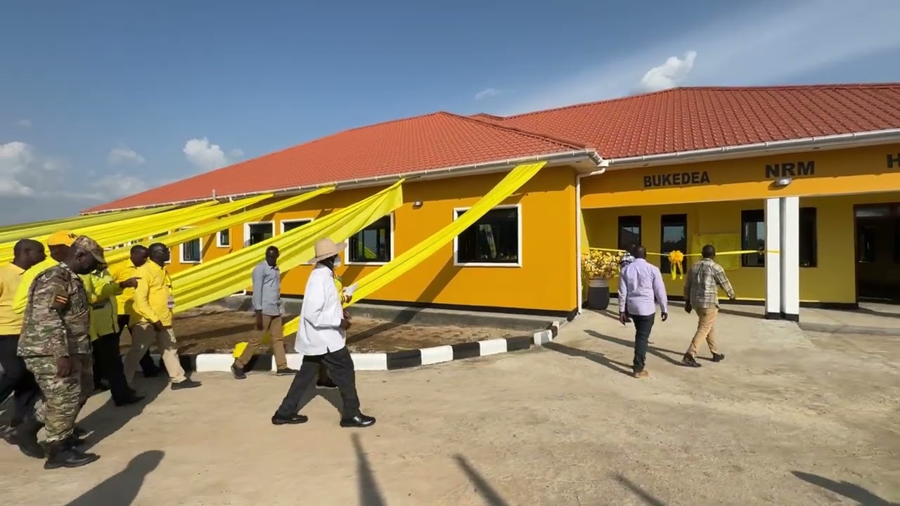Museveni arrives at Speaker Anita Among&rsquo;s multibillion Bukedea Comprehensive School Northern Campus