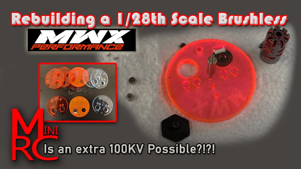 Mini Z / 1/28th - We Rebuild a Sensored Brushless Motor. Can we get more KV?!
