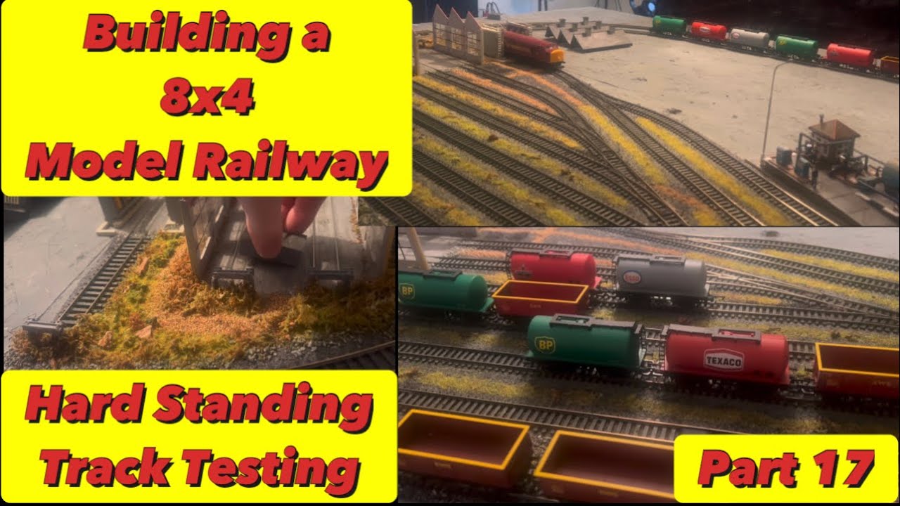 Building a 8x4 Model Railway - Hard Standing ,Track Testing (Part 17)