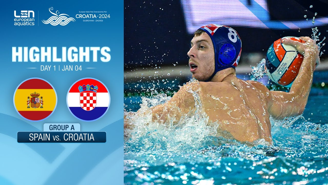 Spain vs. Croatia Highlights | Group A | European Water Polo Championships 2024