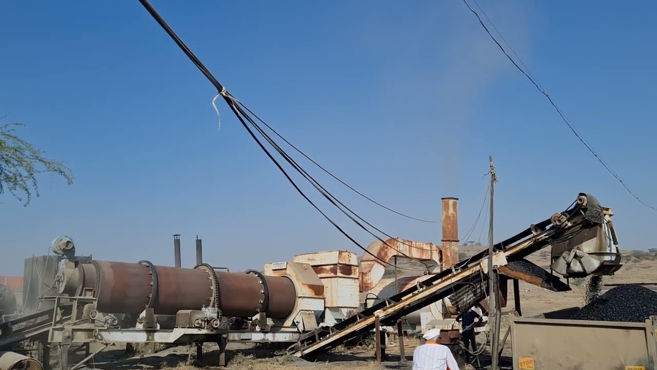 Drum Mix plant pollution control unit working