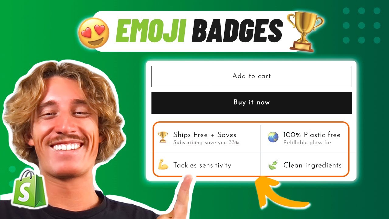 Emoji Badges on Product Page | No Code Shopify Tutorial