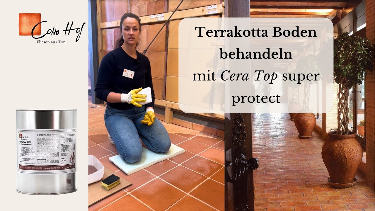 Terracotta Boden richtig versiegeln: CeraTop Anwendung Schritt für Schritt