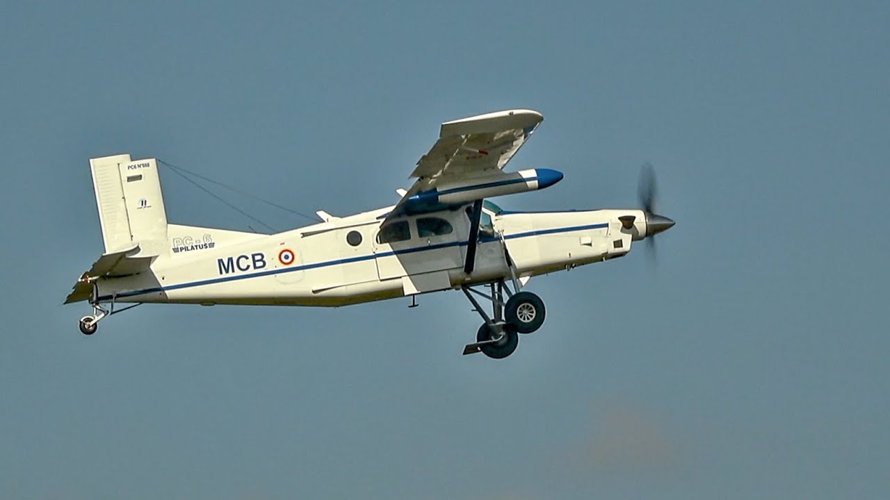 PILATUS PC6 Turbo Porter (Armée de Terre) Start-up & take-off