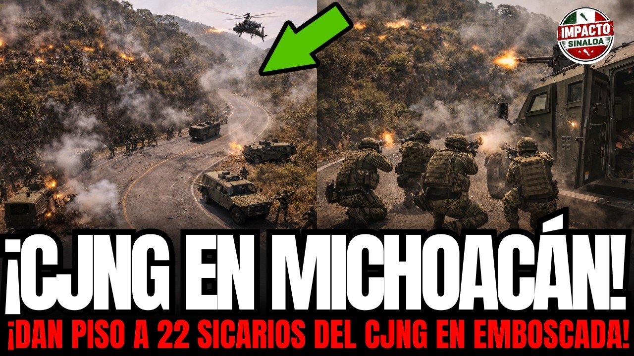 ¡EMBOSCADA en CURVA CERRADA! 22 Sicarios Atacan Convoy: TODOS Caen en Contraataque