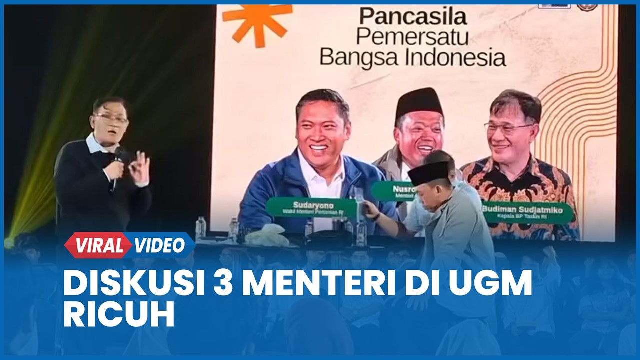 Detik-detik Mahasiswa Geruduk Diskusi 3 Menteri di UGM Berakhir Ricuh
