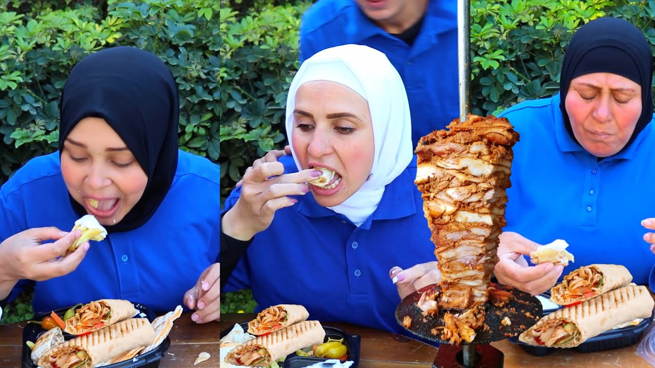 لو قدرت تاكل وجبة شاورما سوري في اقل من 3 دقايق ! الشورما السوري وجملها وحلوتها