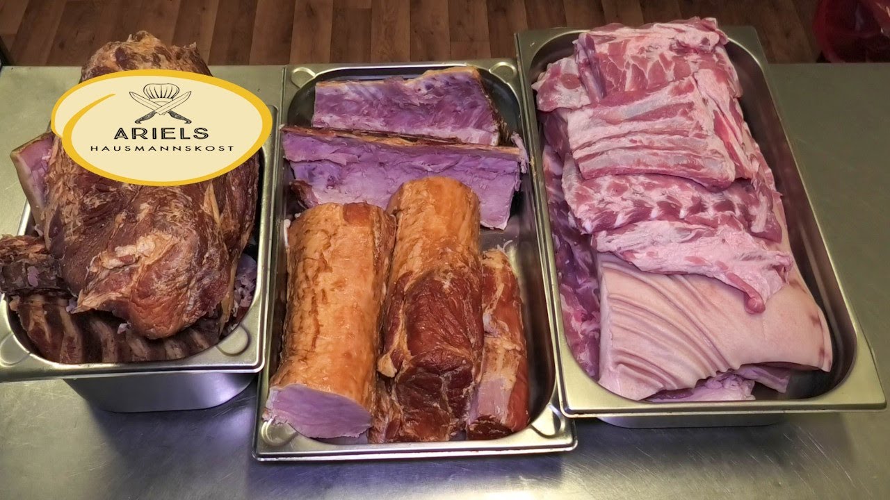 Schweinebauch, Kasselerrücken und Kasselnacken vom Knochen befreien (auslösen), Hausmannskost,
