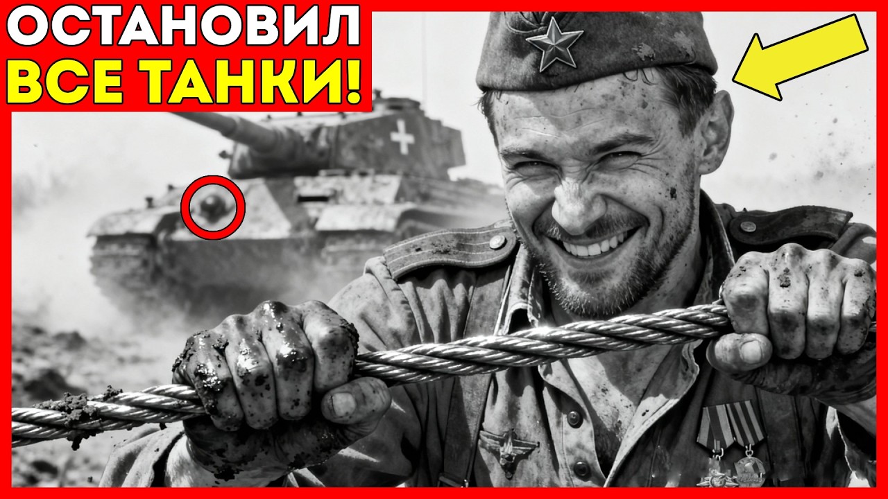 Как ГЛУПАЯ идея КОЛХОЗНИКА с тросом ОСТАНОВИЛА 17 НЕМЕЦКИХ танков на Курской дуге...