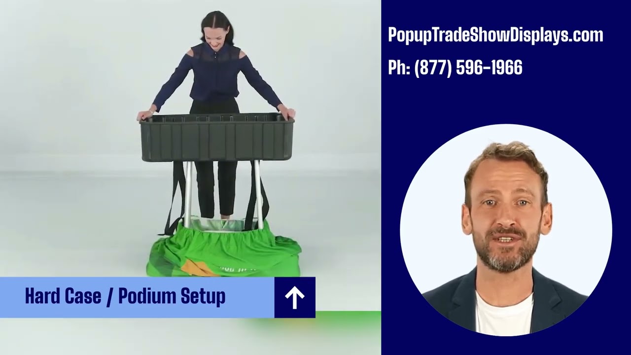 Hard Trolley Case Podium Set up