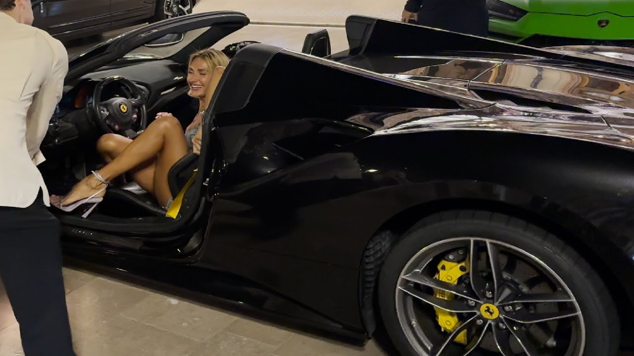 FERRARI QUEEN MADLEN PENEVA AND MONACO BEST SUMMER SUPERCARS 2025 #monaco #supercars #viral #fyp