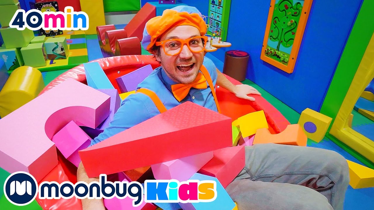 比利皮造訪悠樂園地兒童室內遊樂場！！ | Moonbug Kids | 兒童學前教育 | 探險 | 實景探索 | @BlippiMandarin