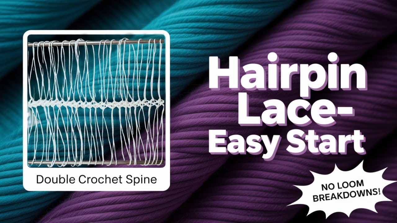 Hairpin Lace Tutorial: Double Crochet Spine + Game-Changing 🤯 Starting Tip