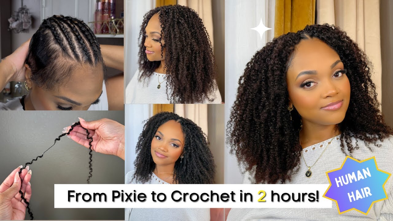 Short Hair Crochet Tutorial | Human Hair Yanky Twists from Eayon Hair| VandyVanity