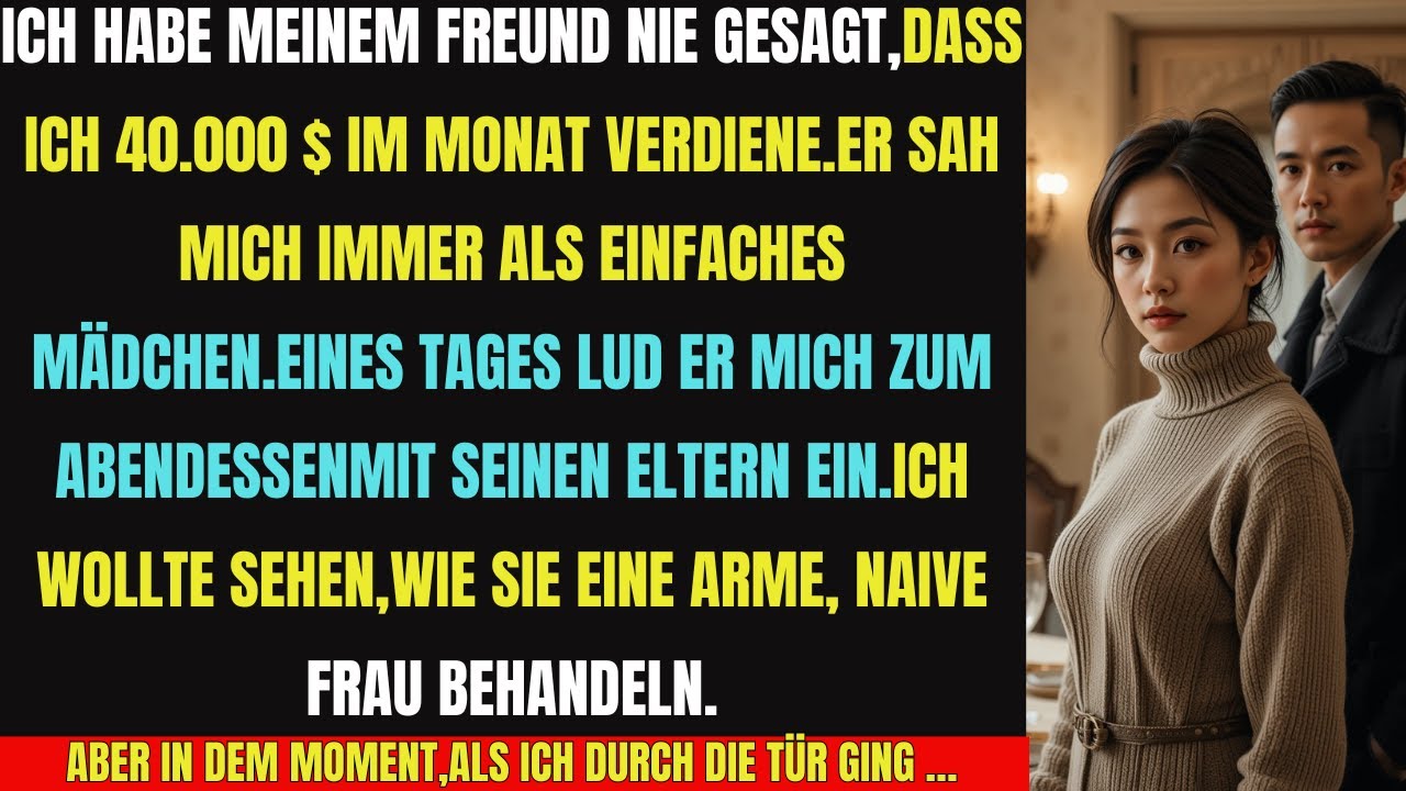 👉 „Ich spielte die Arme – seine reichen Eltern entlarvten sich selbst“