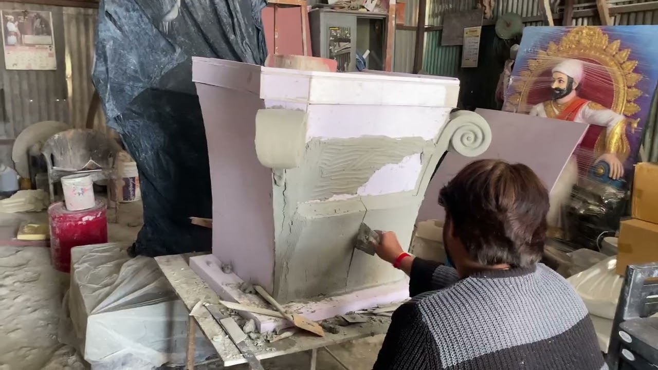 🔥MDF PILLAR WORKING 🔥 मडीफ मॉडेल वर्क 😍 #youtube #skulpture #youtubeshorts #youtubevideo #piller 