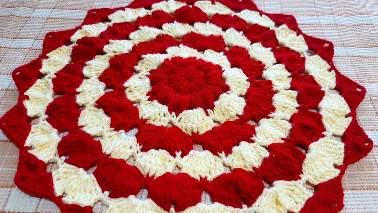 Thalposh, Crochet Thalposh, Woolen rumal, Crosia design Thalposh @SantoshAllArt