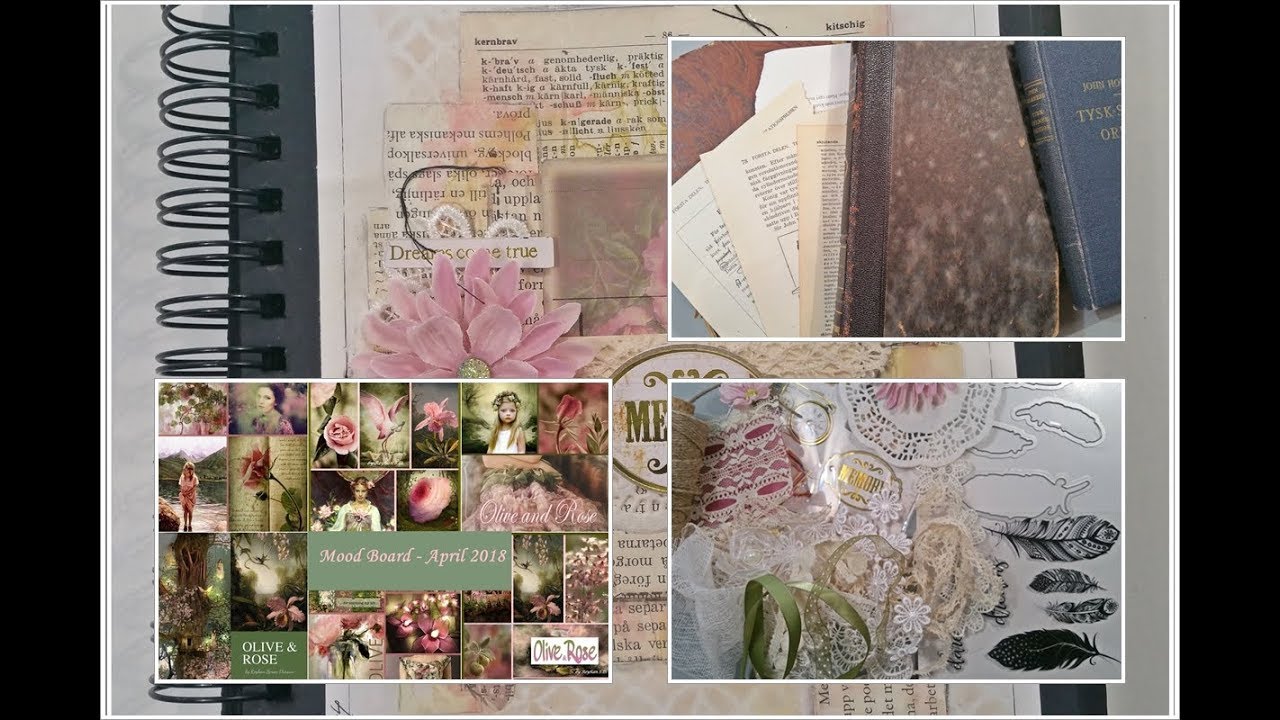 Art journal prompts, sketch and mood board - April 2018