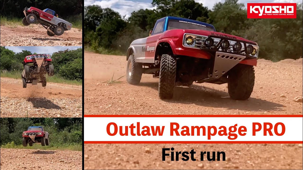 【京商 Outlaw Rampage PRO 初走行】とにかくカッコいい！再販された KyoshoのアウトローランページをBaja風に走らせました