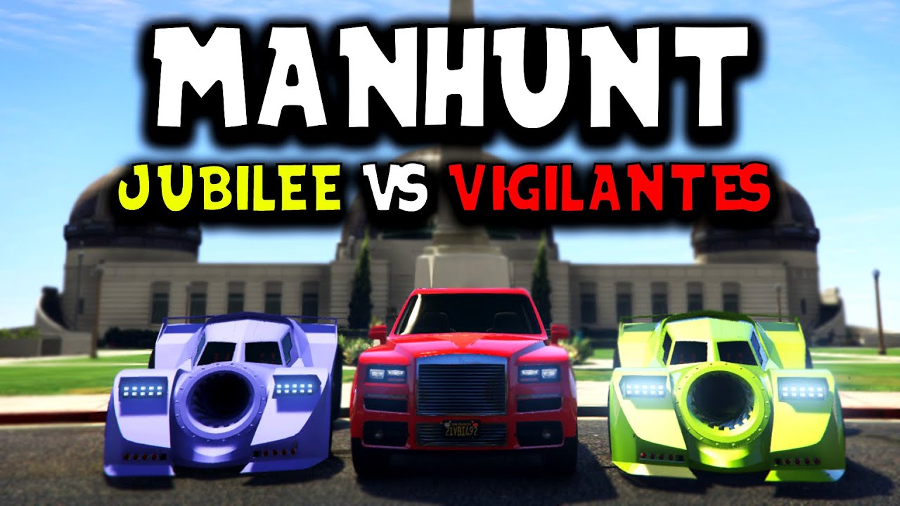 GTA 5 Manhunt! | Enus Jubilee VS TWO Vigilantes! (with @HarmNone and @npc)