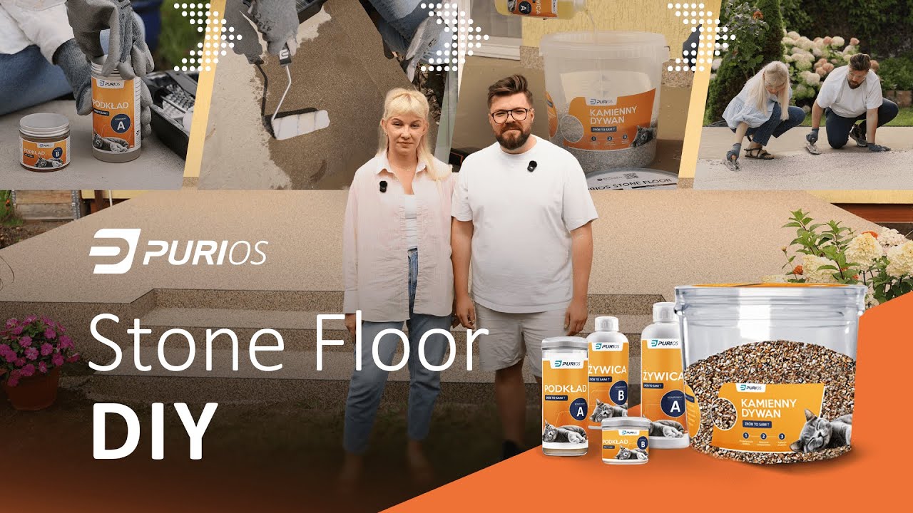 Kamienny dywan Purios Stone Floor DIY - poradnik samodzielnej aplikacji