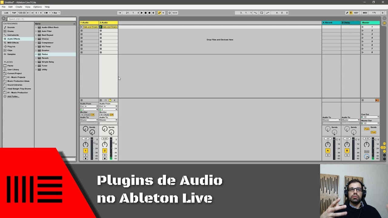 Plugins de Audio do Ableton Live Lite | Tutorial de Ableton Live 9